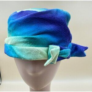 Vintage 1950s Miss Lucille for Frost Bros Felt Hat Turban Style Ombre Blue